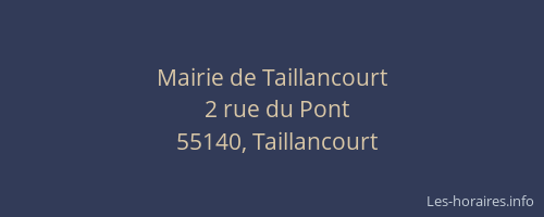 Mairie de Taillancourt
