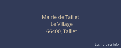 Mairie de Taillet