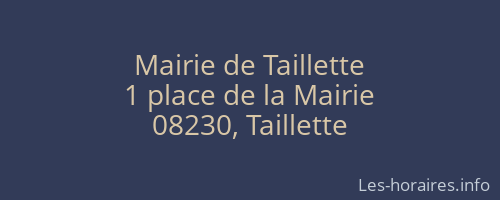 Mairie de Taillette