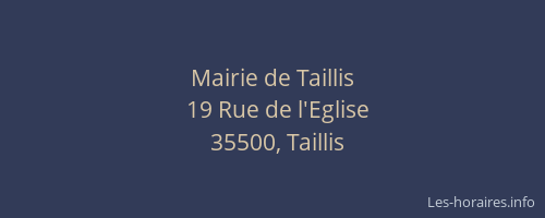 Mairie de Taillis