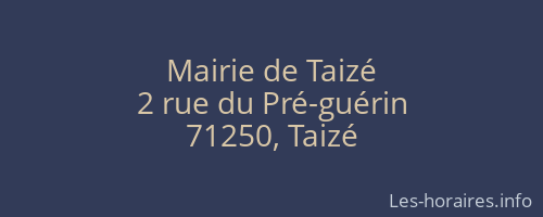 Mairie de Taizé