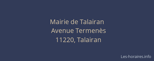 Mairie de Talairan