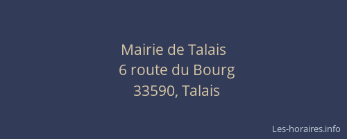Mairie de Talais
