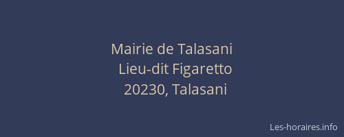 Mairie de Talasani