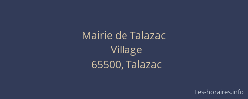 Mairie de Talazac
