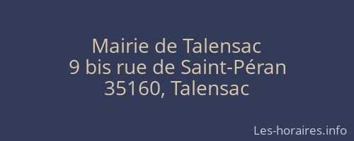 Mairie de Talensac