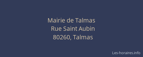 Mairie de Talmas