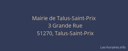 Mairie de Talus-Saint-Prix