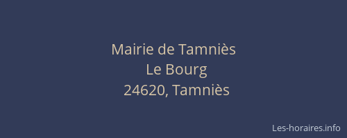 Mairie de Tamniès