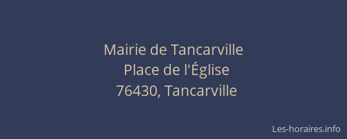 Mairie de Tancarville