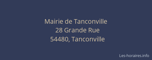 Mairie de Tanconville