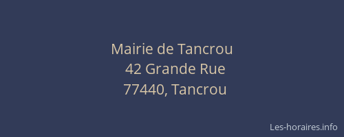 Mairie de Tancrou