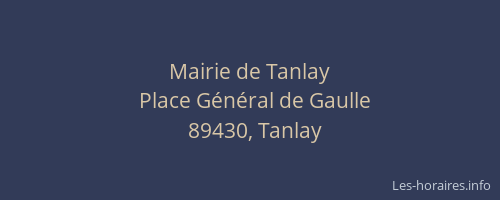 Mairie de Tanlay