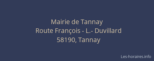 Mairie de Tannay