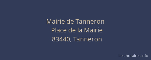 Mairie de Tanneron