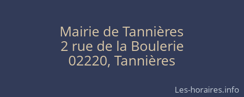 Mairie de Tannières