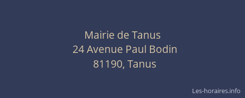 Mairie de Tanus