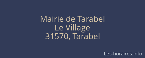 Mairie de Tarabel