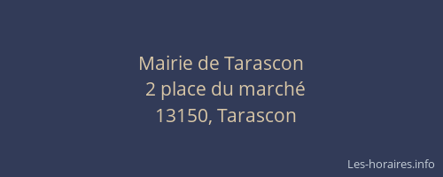 Mairie de Tarascon