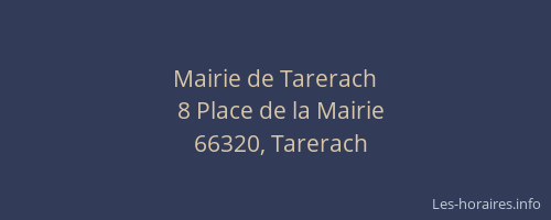 Mairie de Tarerach