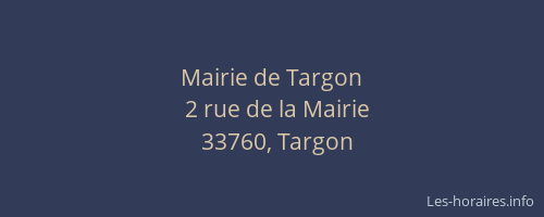 Mairie de Targon