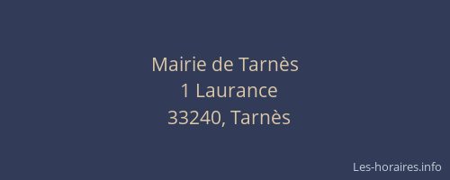 Mairie de Tarn&egrave;s