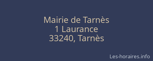 Mairie de Tarnès