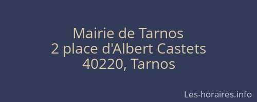 Mairie de Tarnos