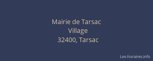 Mairie de Tarsac