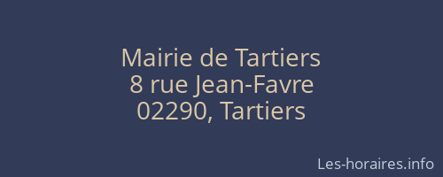 Mairie de Tartiers