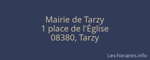 Mairie de Tarzy
