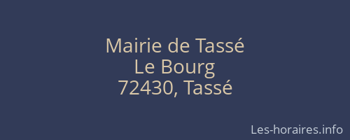 Mairie de Tassé
