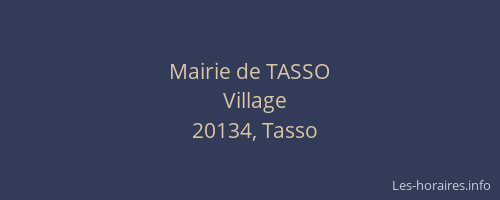 Mairie de TASSO