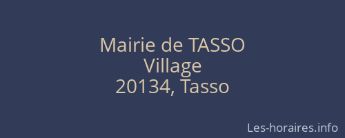 Mairie de TASSO
