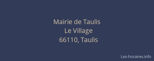 Mairie de Taulis
