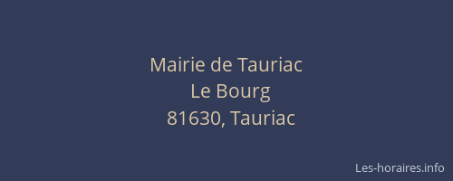 Mairie de Tauriac