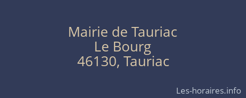 Mairie de Tauriac