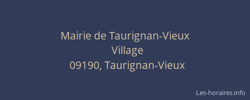 Mairie de Taurignan-Vieux