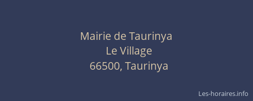 Mairie de Taurinya