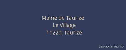 Mairie de Taurize