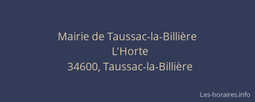 Mairie de Taussac-la-Billière