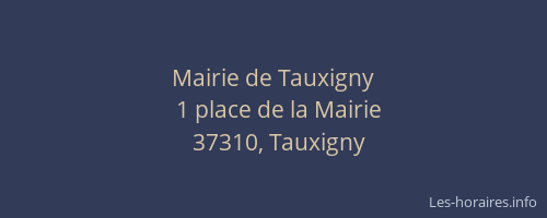 Mairie de Tauxigny