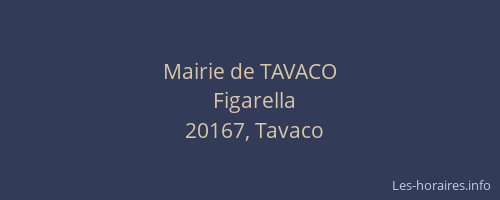 Mairie de TAVACO