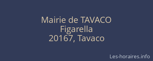 Mairie de TAVACO
