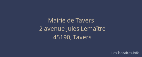 Mairie de Tavers