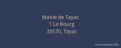 Mairie de Tayac