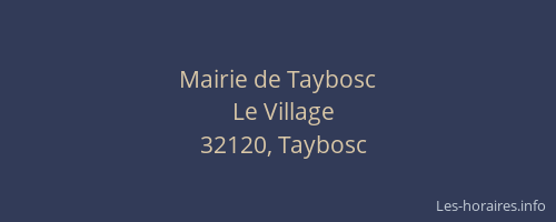 Mairie de Taybosc