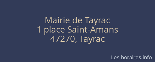 Mairie de Tayrac