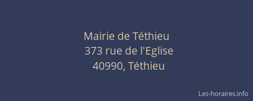 Mairie de T&eacute;thieu