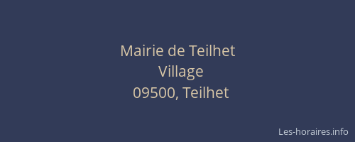 Mairie de Teilhet